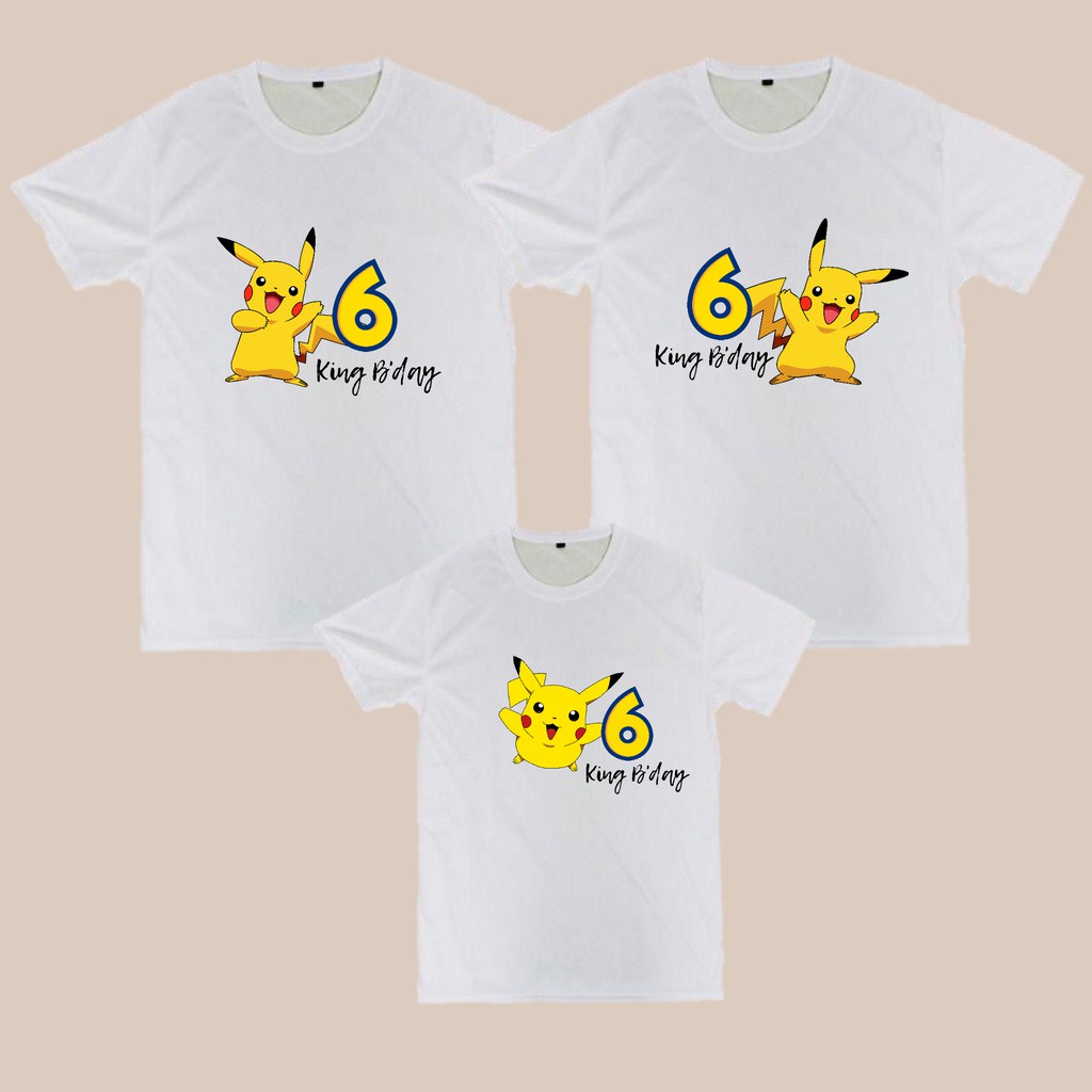 Pikachu Kaos family custom birthday ulang tahun event gathering