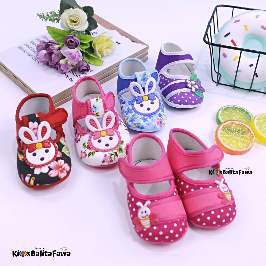 Prewalker Acha Baby Perempuan / Sepatu Bayi Perempuan Baru Lahir Pre Walker Premium Murah Cewek Import Babycinnamon