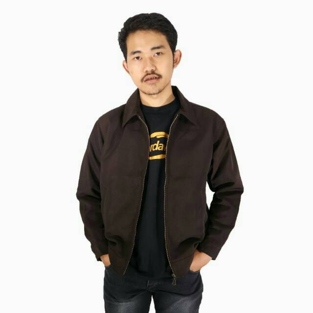 Vordavo Jas Jaket Elegan Casual Pria Premium/ Jasket Kantoran Semi Formal Chocolate