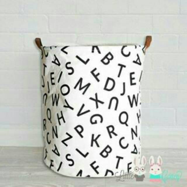 Laundry bag abjad, storage bin, storage