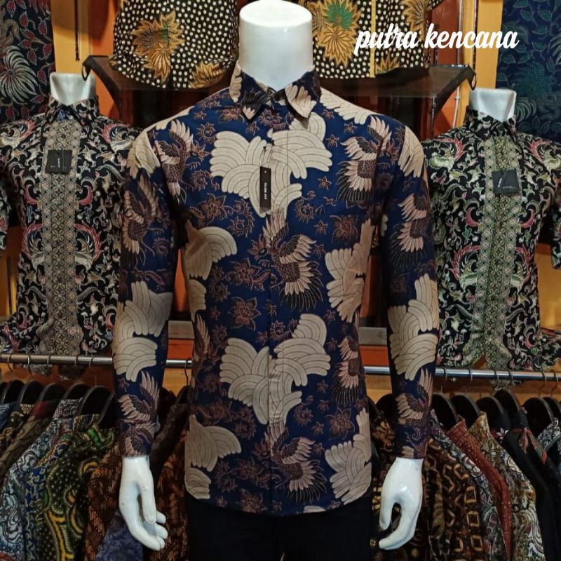 Agrapana Batik Slim Fit Batik Premium Kemeja Baju Batik Pria Lengan Panjang Slimfit Modern Rajata