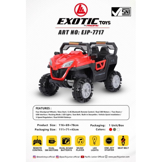 (Ada Toko surabaya) JEEP EJP-7717 EJP7717 7717|| MAINAN MOBIL AKI ANAK EXOTIC JEEP EJP-7717