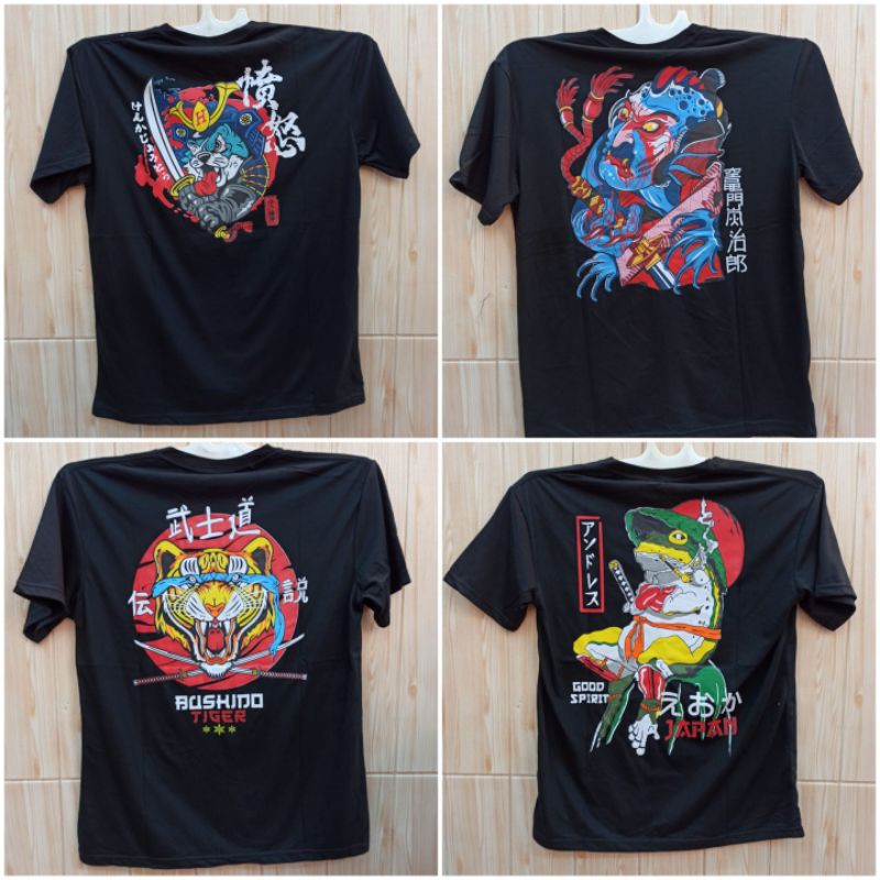 KAOS TSHIRT PRIA /BAJU SAMURAI JAPAN RONIN ONICLAY GEISHA DISTRO PREMIUM