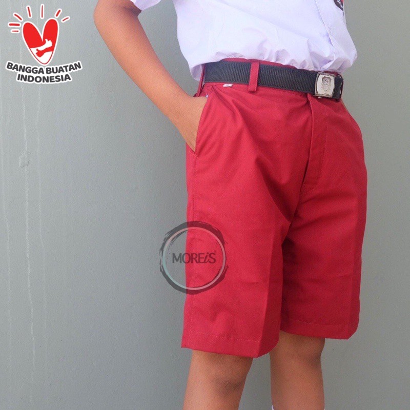 Celana SD Pendek Karet Merah