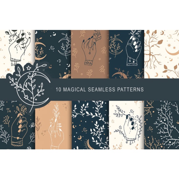 Seamless Boho Pattern Bundle - Vector Designs