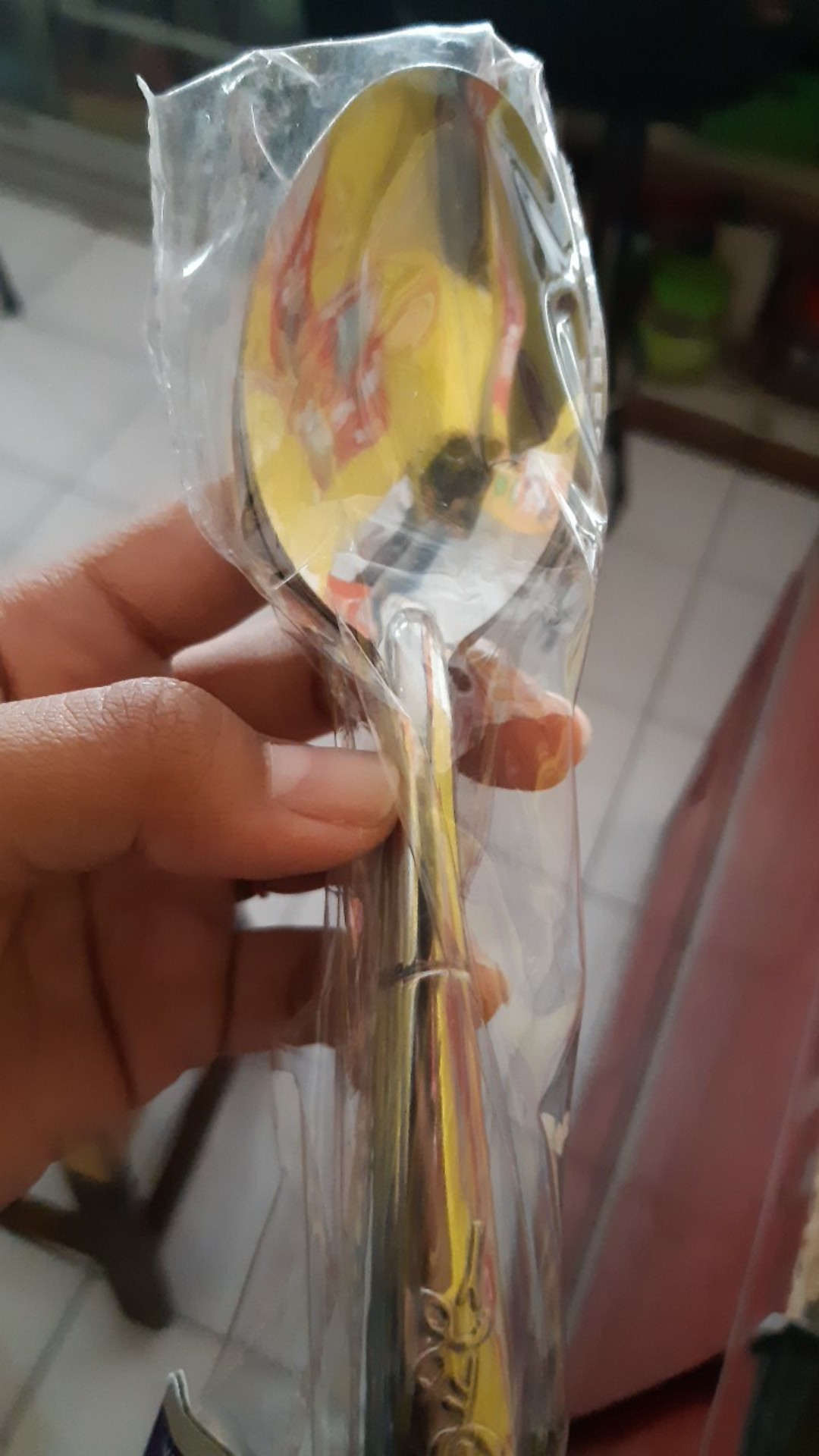 12pcs Sendok Makan Stainless Motif Bunga Mawar