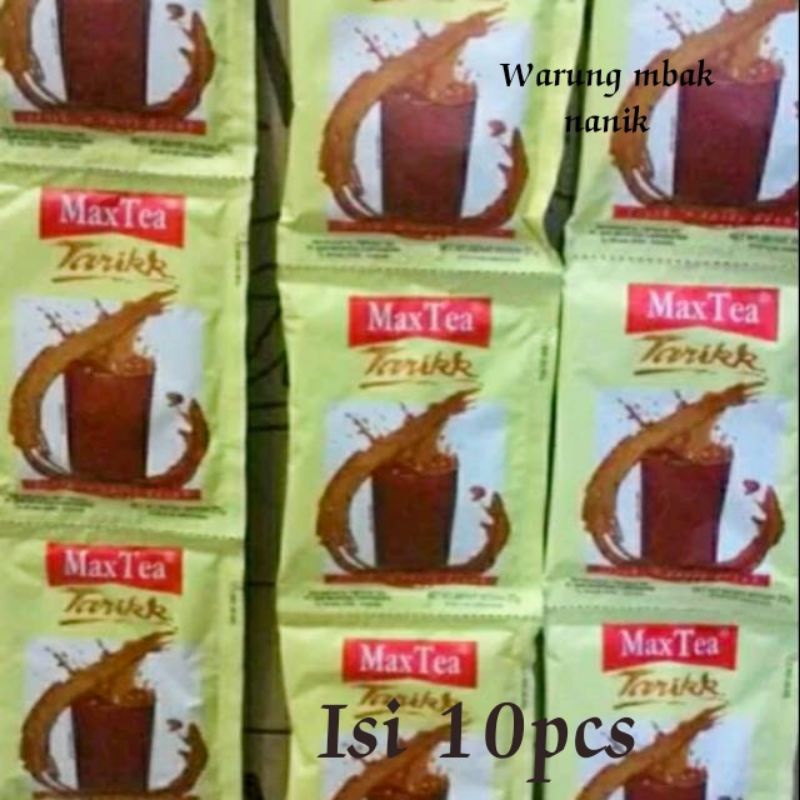 

Minuman kopi Max Tea Teh tarik 1Renceng 10Sachet