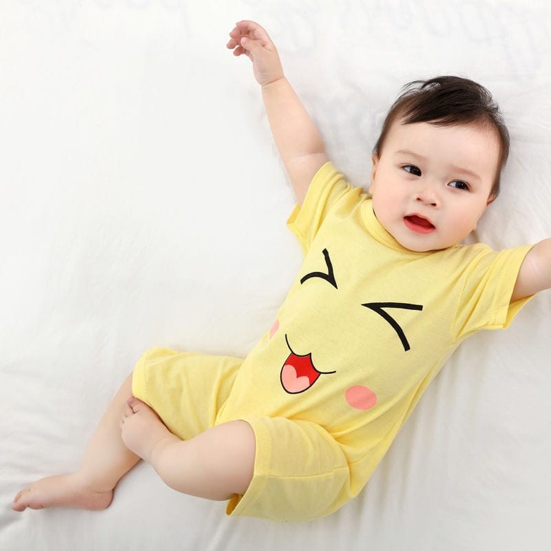 Jumper bayi segiempat 0-6 bulan / baju bayi impor murah baju kodok baby jumpsuit bayi baju bayi karakter