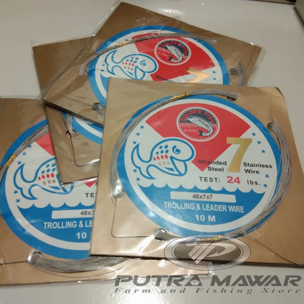 NEKLIN BAWAL- Neklin GOLDEN FISH 7X7 Stainless Wire (ECER 1M)