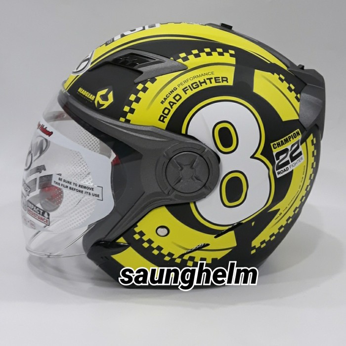 HELM NHK GLADIATOR 88 BLACK YELLOW DOFF