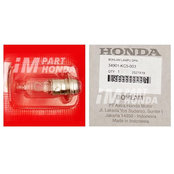 34901-KC5-003 Bohlam Lampu Depan Tiger 2000 Revo Megapro Lama Primus Monoshock CB 150 Verza JKT