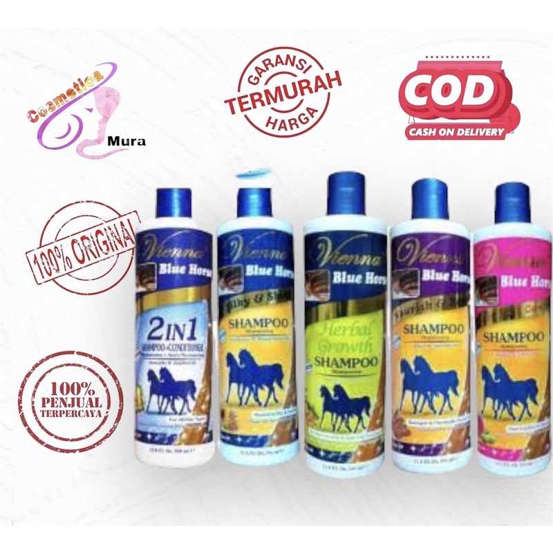 cosmeticamurah - VIENNA SHAMPO KUDA - HORSE HAIR SHAMPO 350 ML - SHAMPO PEMANJANG RAMBUT