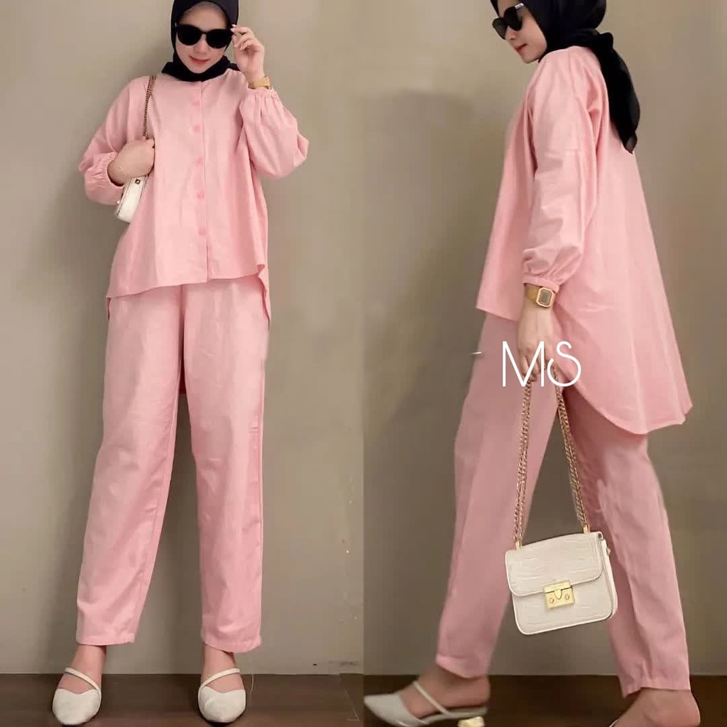 One set muslim Korean style/ Set Sayra / set baju muslimah terbaru / AG pakaian wanita busana muslim kekinian