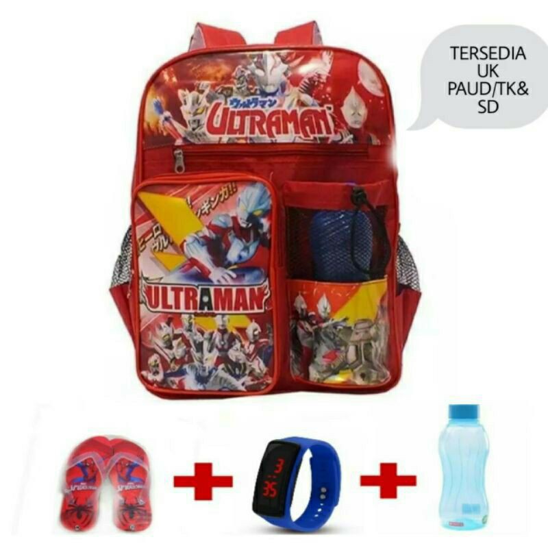 tas rangsel sekolah anak sd dan tk tas ultraman spiderman tobot