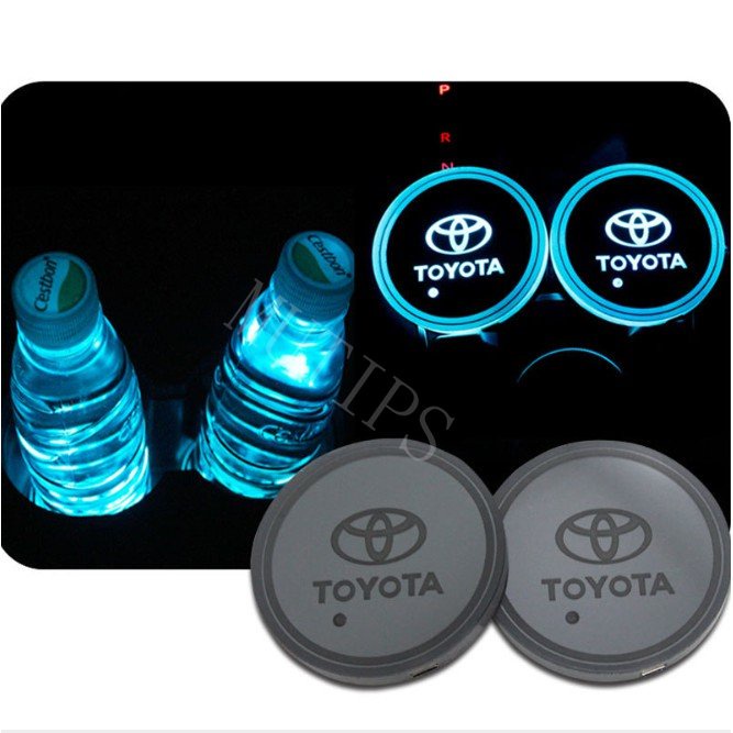 Alas Gelas Mobil Toyota 7warna Glow Coaster Pad Untuk Innova Razie Yaris Wish Avanza Rush Kijiang Corolla Cross