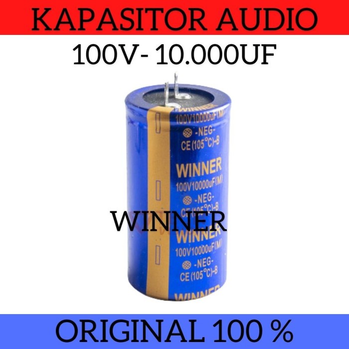 WINNER Kapasitor Elko Elco Capacitor 10000uF 100V 10000 uF 100 V Volt