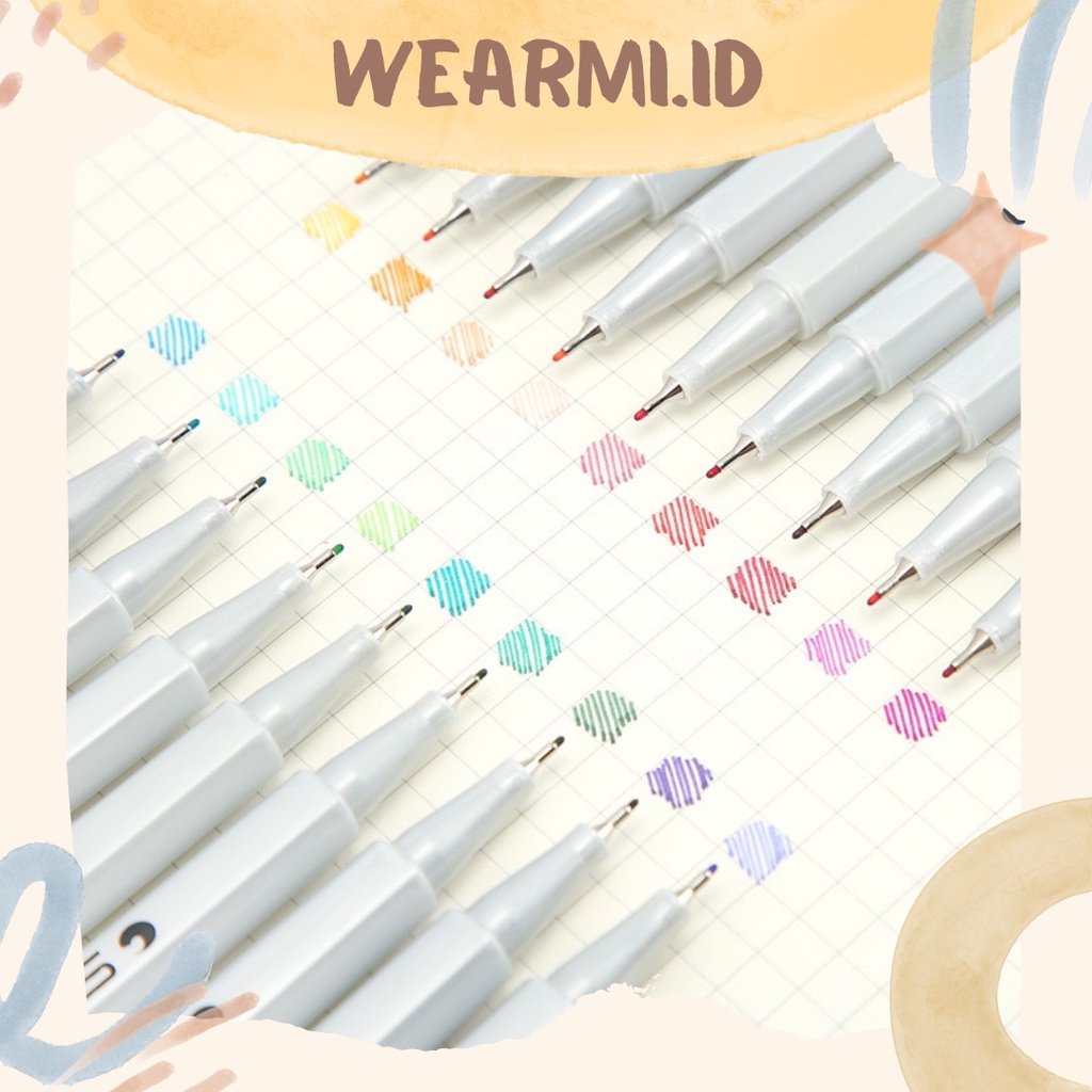 

1 Fine pliner Pulpen Spidol Warna Colorfull Pen scrapbook Bujo Jurnal DIY- p3