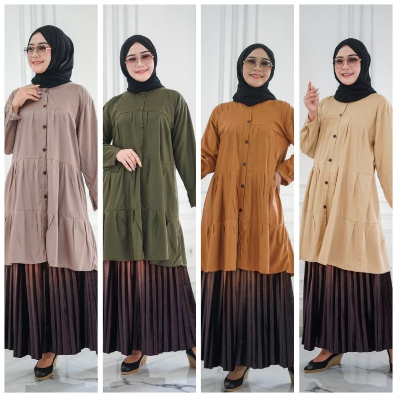 LONG TUNIK RAYON TWILL/ BAJU TUNIK RAYON TWILL/TUNIK RAYON TWILL/KEMEJA RAYON TWILL/KEMEJA TUNIK