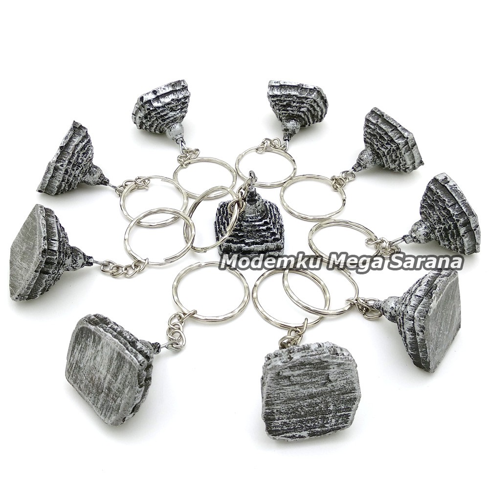 Souvenir Gantungan Kunci Miniatur Candi Borobudur Indonesia