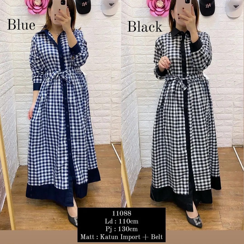 Gamis bella tartan best seller