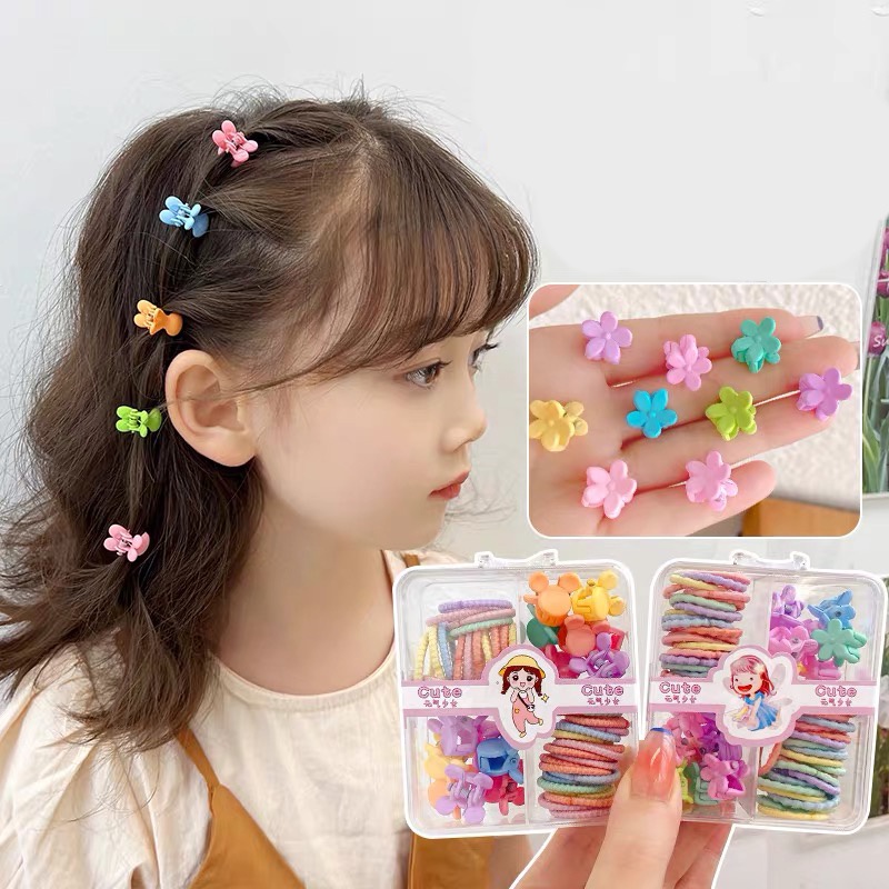 1 Set Ikat Rambut Elastis Gaya Korea Untuk Anak Perempuan