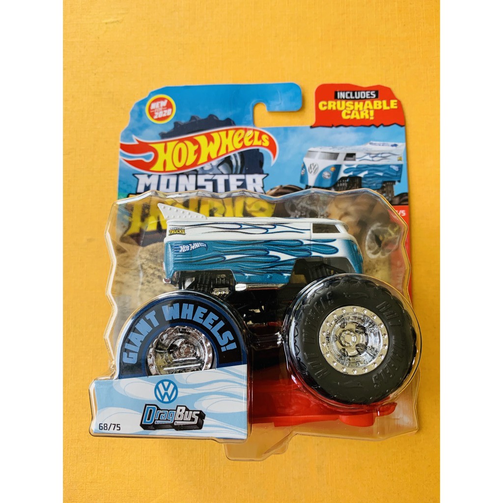 HOT WHEELS HOTWHEELS MONSTER TRUCK VW DRAG BUS PUTIH NEW MOBILAN ANAK DIECAST TRACK LANGKA MURAH ORI