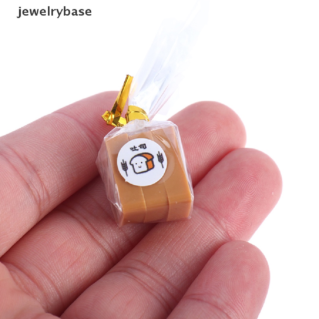 (jewelrybase) 2 Kantong Miniatur Roti Panggang Skala 1: 12 Untuk Dekorasi Rumah Boneka