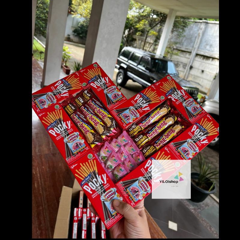 Biskuit Stick Glico 21 Gr - Pocky Love Box viral Strawberry Coklat Chocolate Free Boneka lucu edisi NATARU Anniversary Wedding Ultah Kado Bingkisan special/YS.OLSHOP2020