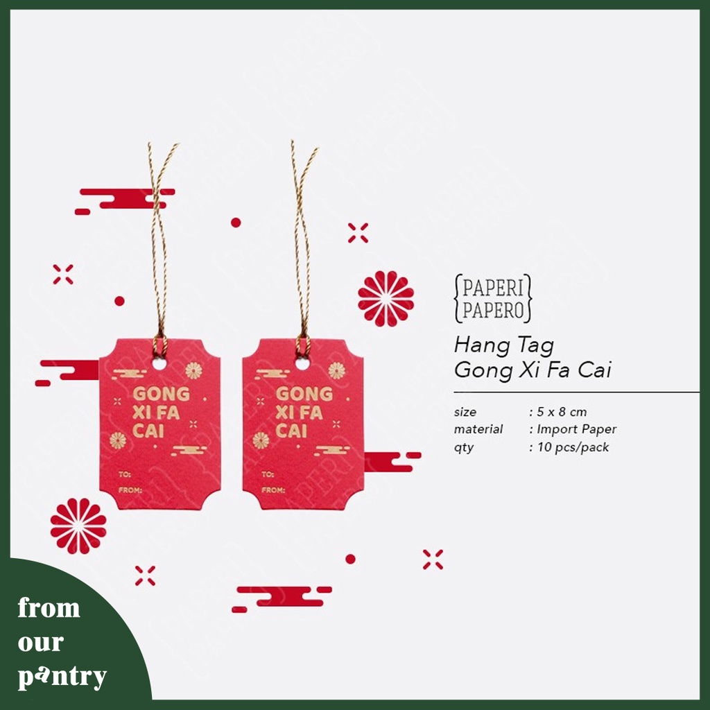 

Paperi Papero - isi 10pcs CNY Hang Tag Hiasan Imlek Sincia