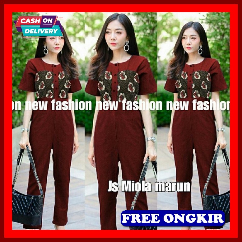 Jumsuit Jola Jumsuit Salur Jumsuit Monalisa Fashion Jumpsuit Wanita 1R Jumpsuit Combi Miola