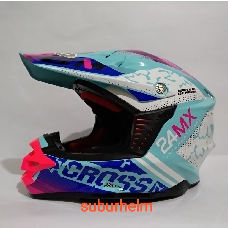 HELM  GM  SUPER CROSS  MX    LIGHT  TOSCA / PINK  ORI  MOTO CROSS