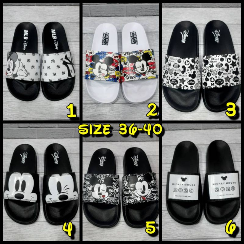 DISNEY MICKEY MOUSE  Fasion Wanita Sendal Slide Elastis Dan Nyaman Digunakan