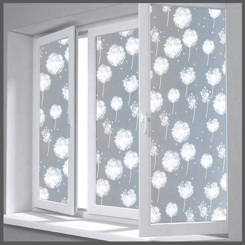 Stiker Kaca Jendela Rumah Kantor Glass Film Transparan Motif Dandelion Dekorasi Kamar Mandi Murah Shopee Indonesia
