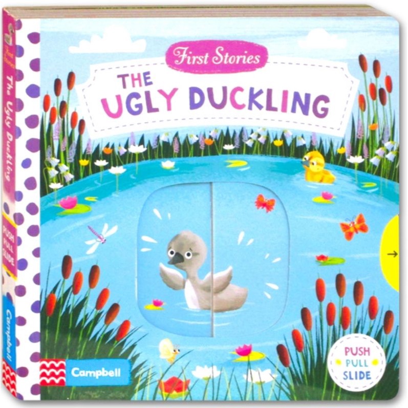 First Stories The Ugly Duckling - Push Pull Slide Board Book