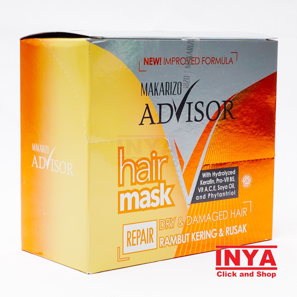 MAKARIZO ADVISOR HAIR MASK REPAIR DRY &amp; DAMAGED 45gr Tube - Masker Rambut