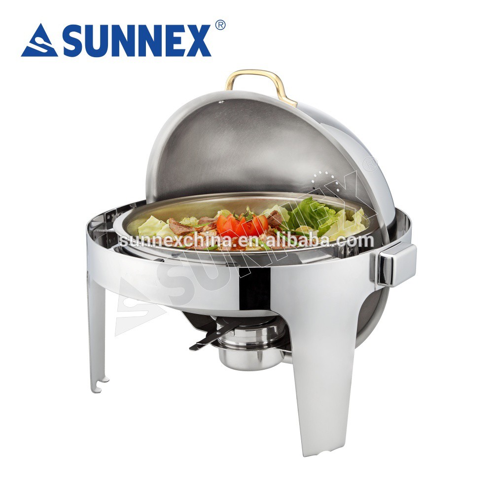 Sunnex Roll Top Round Chafing Dish - Pemanas Makanan Prasmanan Catering Hotel