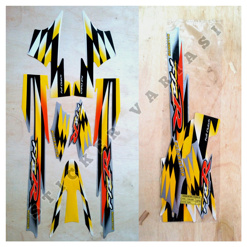 Striping Fiz R milenium warna hitam kuning Fiz R