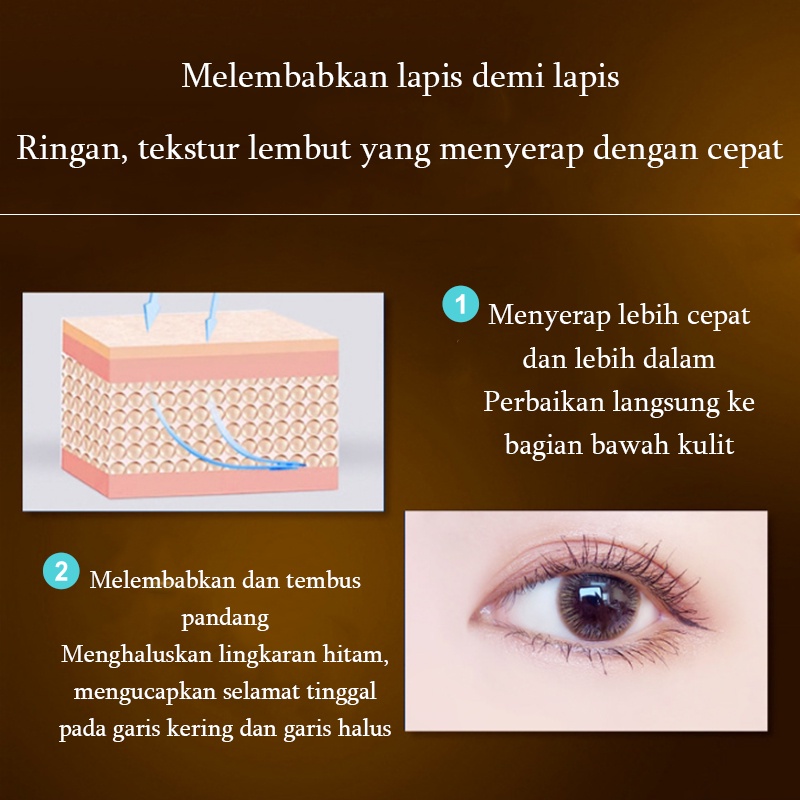 Krim mata panda Eye cream Perawatan mata Serum Mata 20g Anti-penuaan Melembabkan dan mencerahkan mata Menghilangkan lingkaran hitam, bengkak, keriput dan selulit Krim mata lingkaran hitam paling efektif