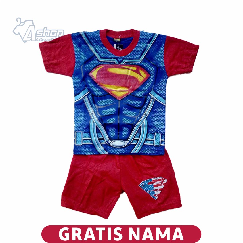 Baju Anak Setelan Superman