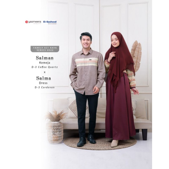 Salma Dress Mom Family Set Yasmeera Gamis Lebaran