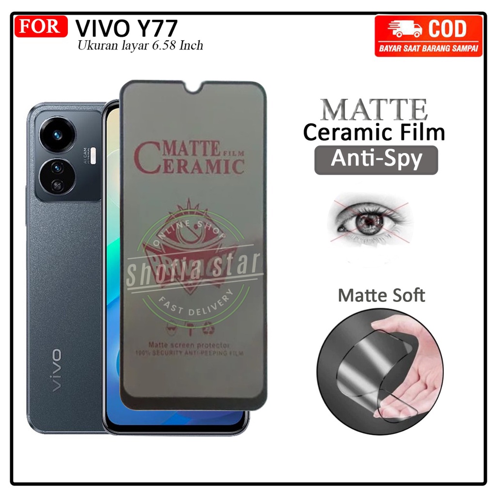 Anti Gores Ceramik Blue Light Vivo Y77 Antii Radiasi Kaca Full Cover