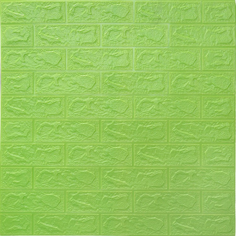 Wallpaper Foam Bata / Wallfoam 3D Emboss Dekorasi Dinding Berkualitas Termurah-A011 Hijau Muda