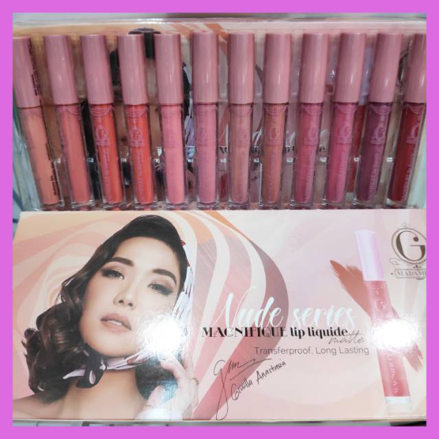 Madame Gie lip matte nude series(1pak isi 12)