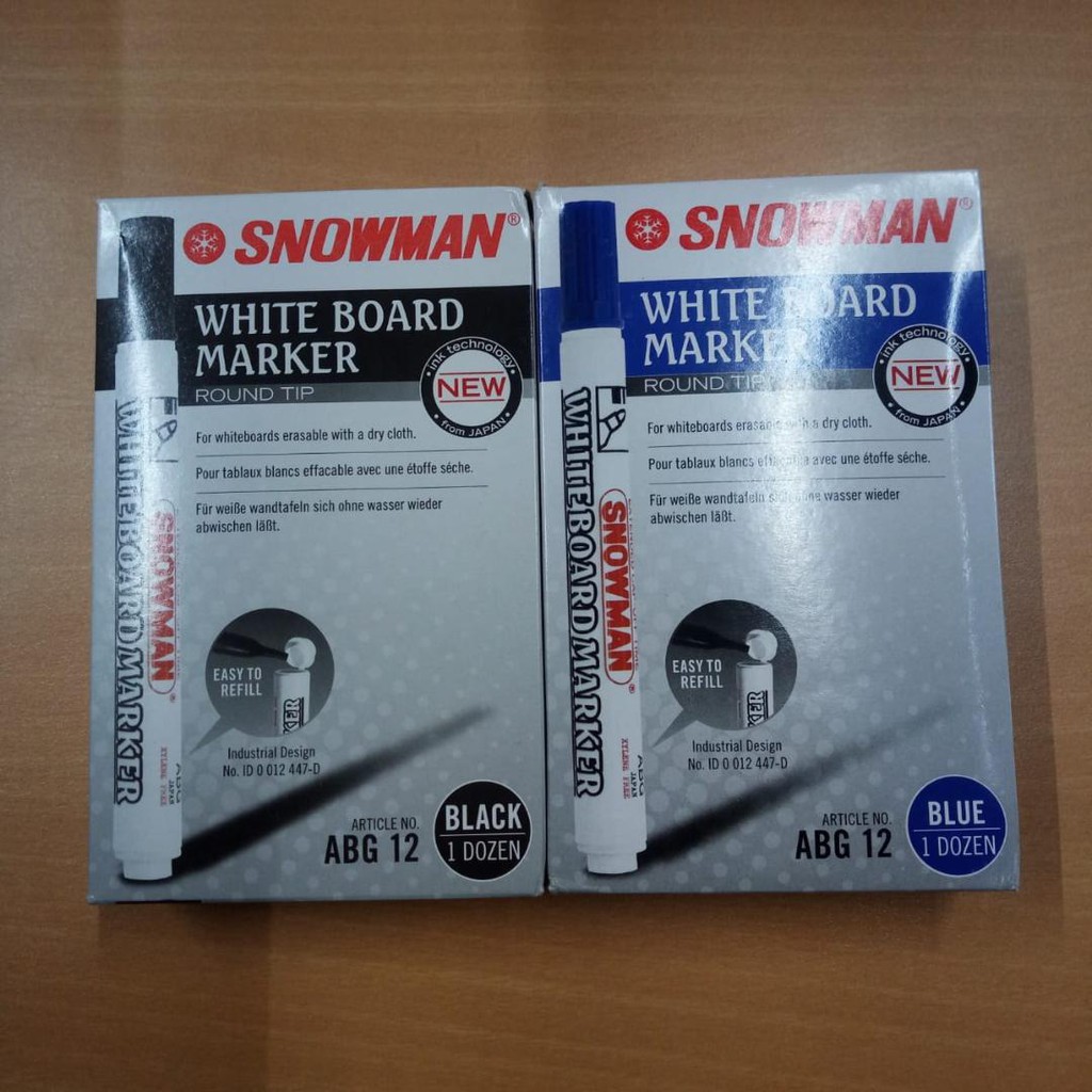 

Spidol Whiteboard Papan Tulis Market Snowman ABG12 ABG 12