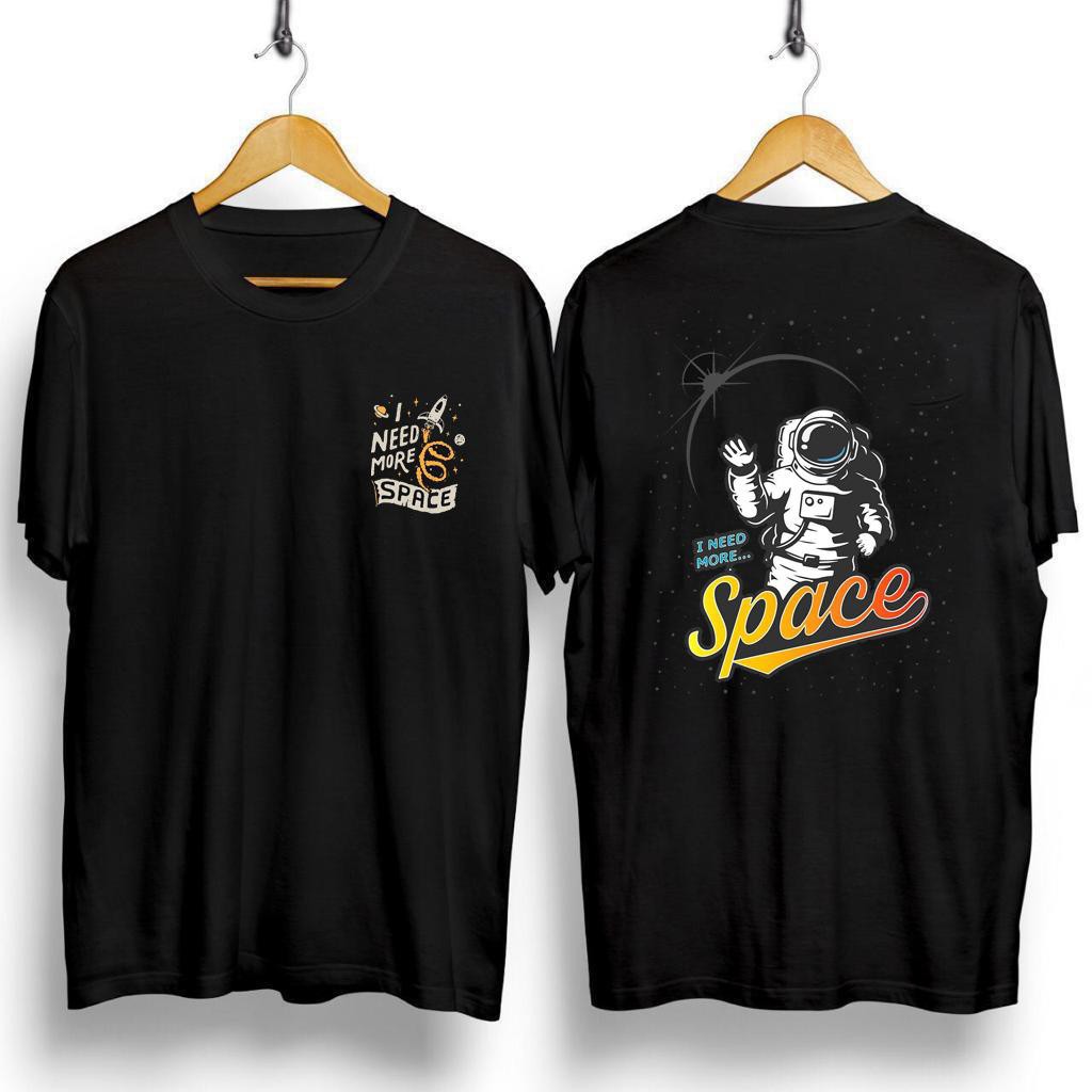 Kaos murah Kaos distro murah baju  distro pria t-shirt murah combed30s space hitam