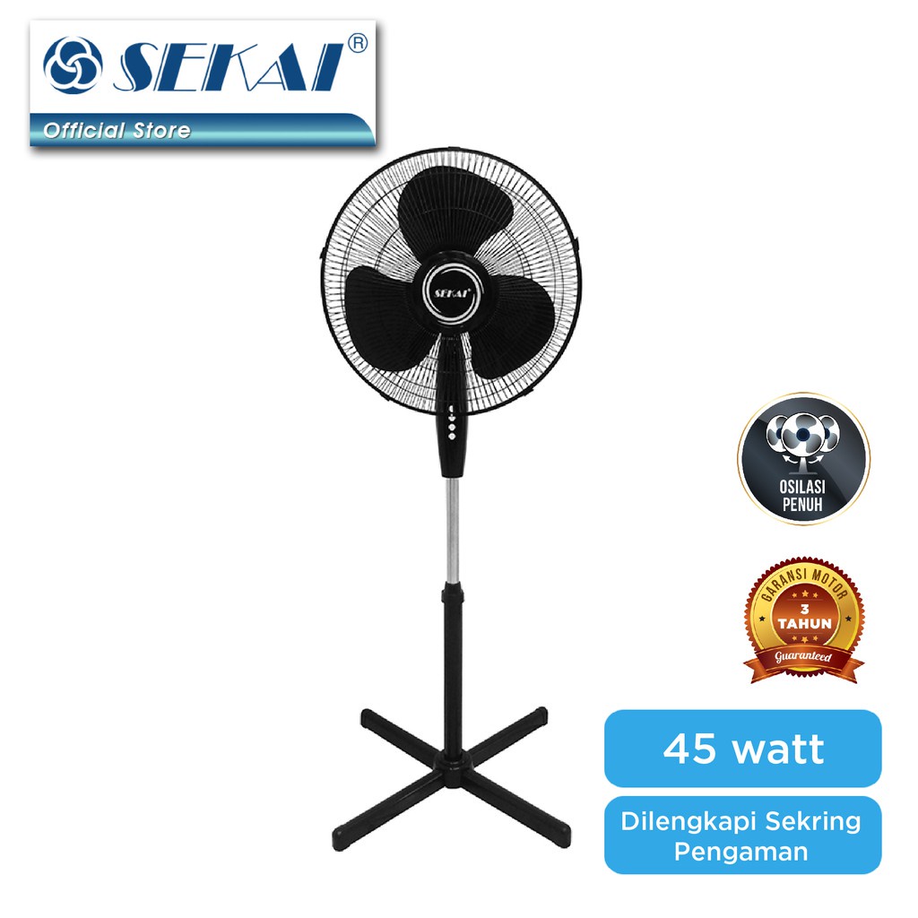 SEKAI Kipas Angin Berdiri / Stand Fan 16 Inch - SFN 1620