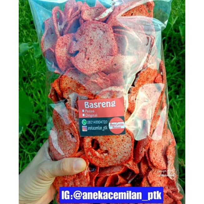 

Basreng pipih pedas berat 500 gram