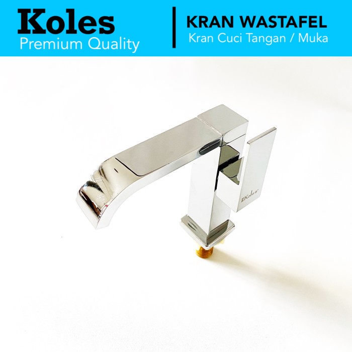 T.Lillie - Koles 2303 Kran Wastafel Keran Air Cuci Tangan Muka Kuningan Chrome