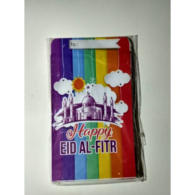 

Amplop lebaran mini motif masjid pelangi (uang lipat 3)