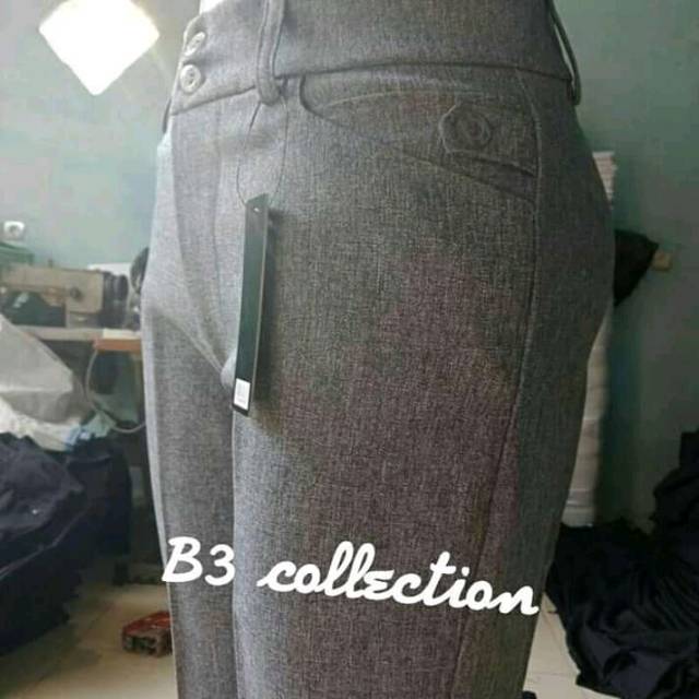 Celana kerja wanita / bahan gracela impor size S to 5L